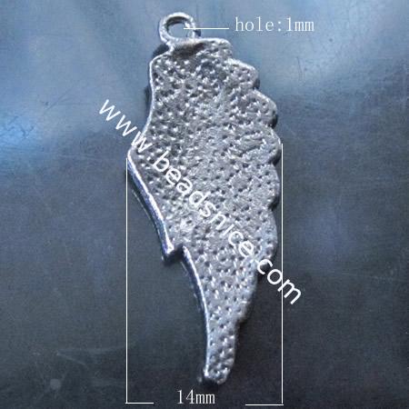 Crystal Pave Angel Wing Charms Pendant,14X33mm,hole:1mm,