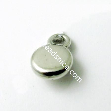 Acrylic Pendant,6mm，hole:2mm,Nickel-Free,Lead-Safe,