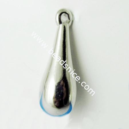 Acrylic Pendant,15X41mm,hole:2mm,Nickel-Free,Lead-Safe,