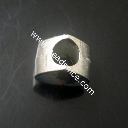 Spacer Beads Jewelry beads Zinc Alloy Heart-shape 10mm hole:5mm