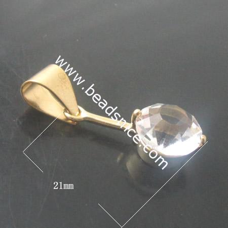 wholesale rhinestone pendant,round,lead-safe,nickel-free