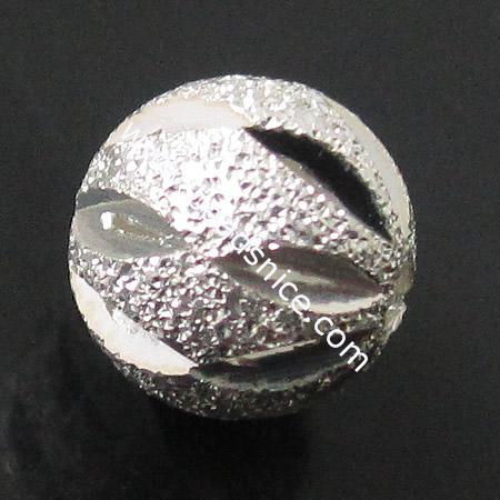 Sterling Silver stardust Beads,6mm,hole:1mm,