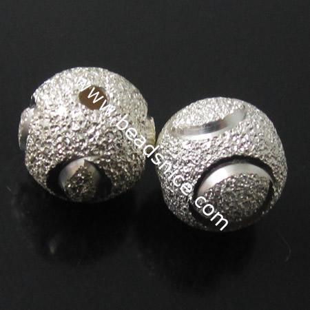 Sterling Silver stardust Beads,8mm,hole:1mm