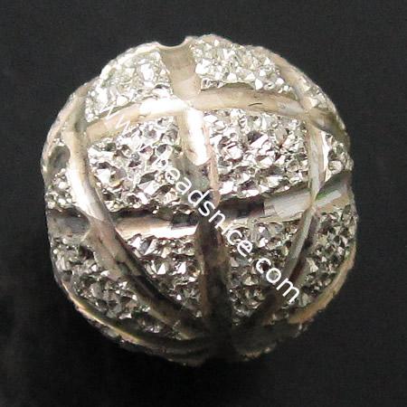 Sterling Silver stardust Beads,8mm,hole:1mm,