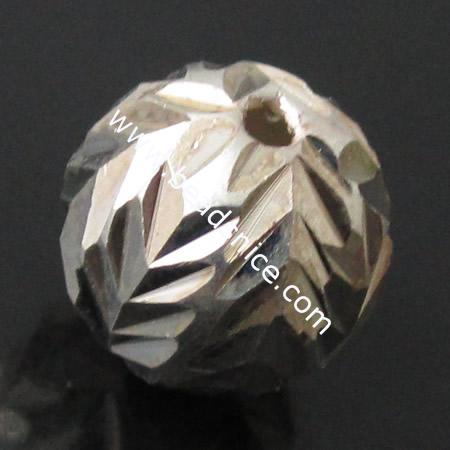 Sterling Silver stardust Beads,10mm,hole:1mm,