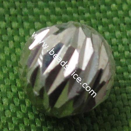 Sterling Silver stardust Beads,5mm,hole:1mm,