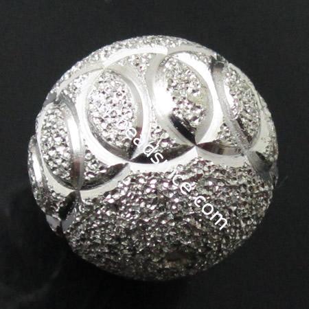Sterling Silver stardust Beads,12mm,hole:1mm,