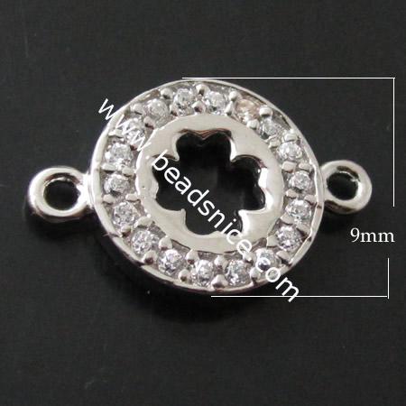 New style 925 Sterling Silver with crystal connectors for bracelets diy