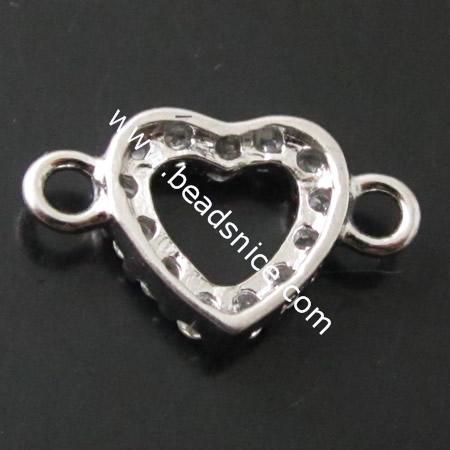 Sterling Silver Connectors,7mm,hole:1mm,