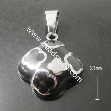 Stainless Steel Pendant Bail,21x21x6mm,