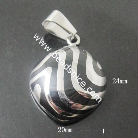 Stainless Steel Pendant Bail,24x20x6mm,