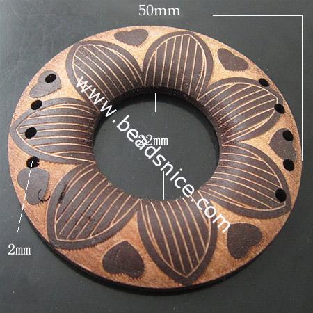 Wood Linking Ring,50mm,hole:22mm,