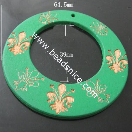 Wood Linking Ring,64.5mm,hole:39mm,