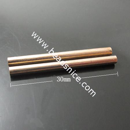 Brass Tube,30mm,hole:2mm,Nickel-Free,Lead-Safe,