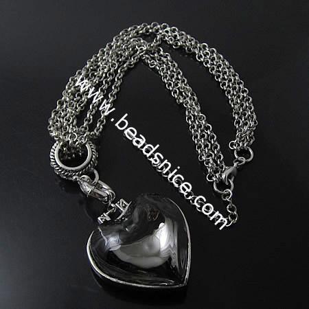 Zinc Alloy Necklace,46mm,clasp:17mm,28inch,Nickel-Free,Lead-Safe,