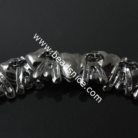 Zinc Alloy Necklace,18mm,14mm,wideth:4mm,18inch,Nickel-Free,Lead-Safe,