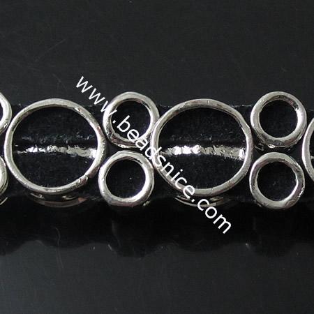 Zinc Alloy Bracelet,16mm&7mm,7inch,Nickel-Free,Lead-Safe,
