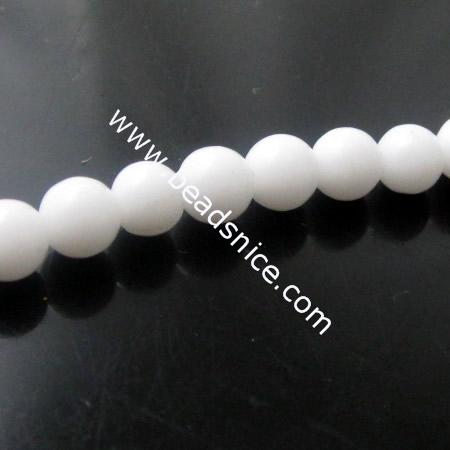 Fashion design glass pearl round beads for fancy necklace 8mm hole 1.5mm