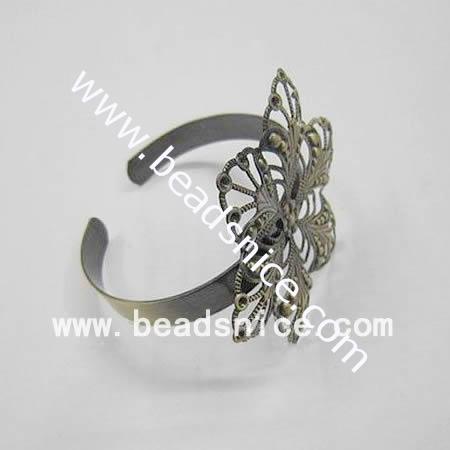 Brass bracelet,wide 52.5x52.5mm,nickel free,lead safe,