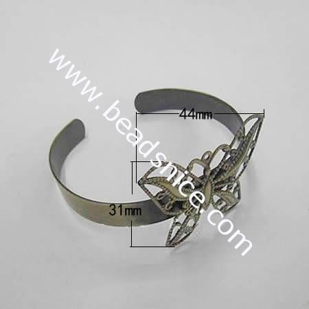 Brass bracelet,wide 31x44mm,nickel free,lead safe,