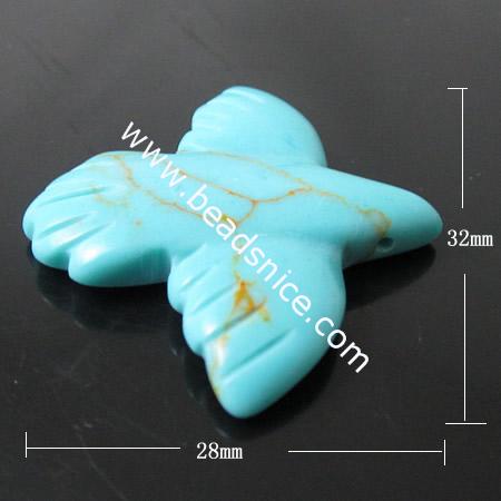 Synthetic Turquoise,28x32x5mm,