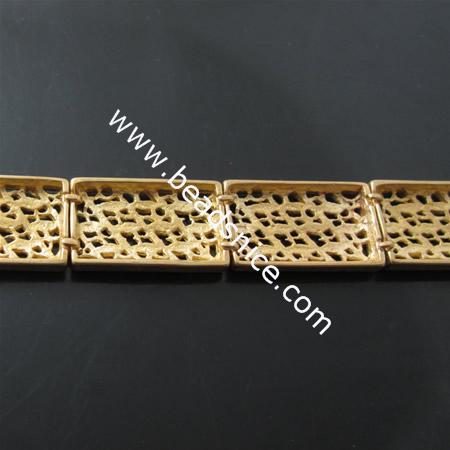 Brass bracelet,20x12.6x3mm,length:6.5 inch,nickel free,lead safe,