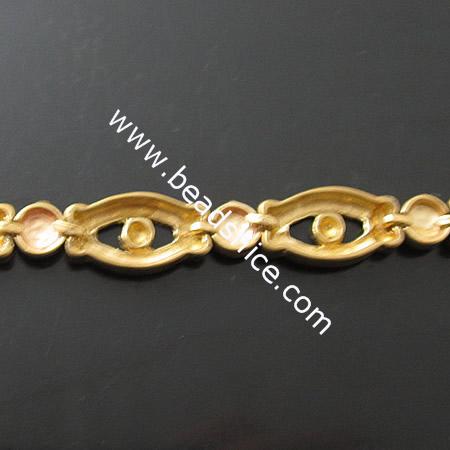 Brass bracelet,16x9x3mm,length:6.5 inch,nickel free,lead safe,
