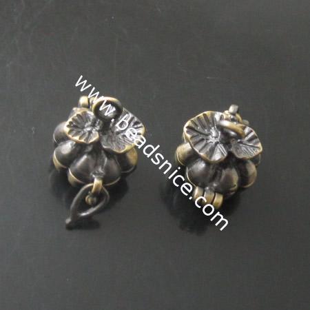 Brass pendants,12x16mm,hole:approx 1.5mm,nickel free,