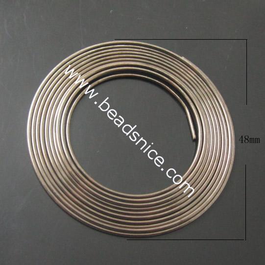 Iron memory wire,thread component,48mm,nickel free,lead safe,