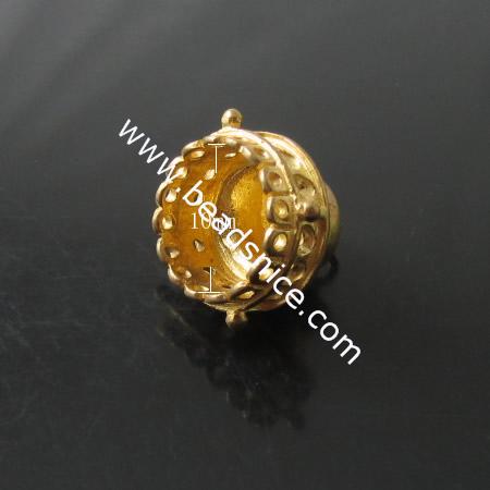 Hollow  pendant charm,brass,lead-safe,nickel-free,