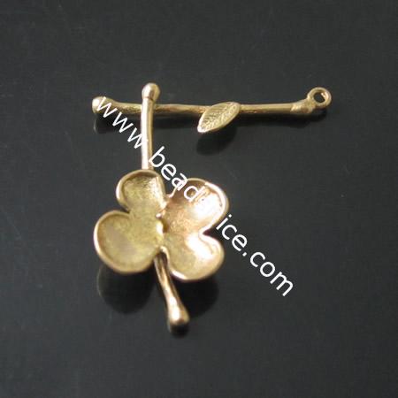 Bail, pendant,pinch style,brass,flower,many colors available,