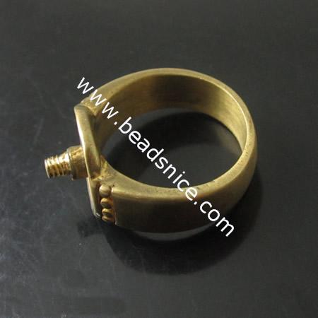 European Brass Finger Ring Setting,brass,size: 8