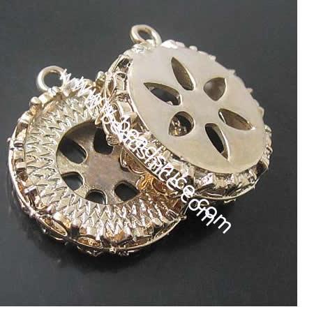 Antique Lace High Quality Pendant base setting ,fits Inside Diameter 20mm round,Nickel-Free,Lead-Safe,rack plating,