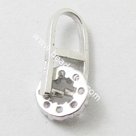 Sterling Silver Pendant Bail,17X6mm,