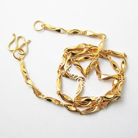 Jewelry necklace  brass 2mm 16inch Nickel-Free Lead-Safe