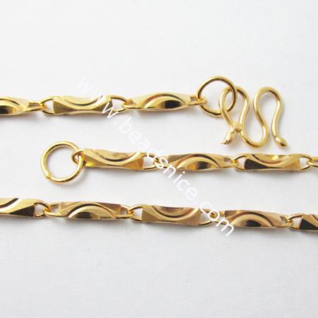 Jewelry necklace  brass 2mm 16inch Nickel-Free Lead-Safe