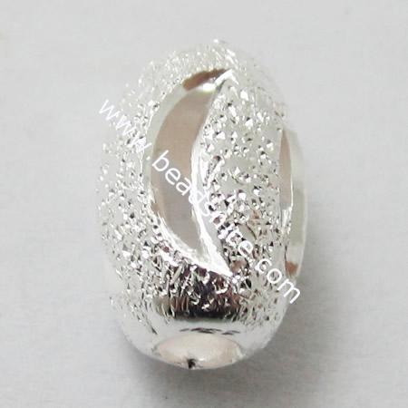 925 Sterling Silver Stardust Beads,6mm,hole:2mm,