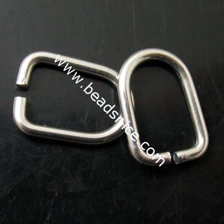 Stainless Steel Clasp,1X6.5X9mm,