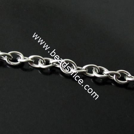 Stainless Steel Chain,0.4X1.55X1.85mm,