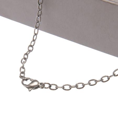 Stainless steel necklace,thickness:0.8mm, 5.3x9.7mm