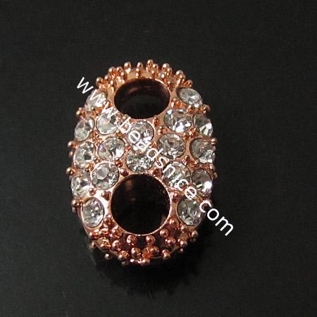 Rhinestone Beads,17X26mm,hole:6mm