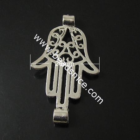 Zinc Alloy Connector/Links,45X26mm,hole:4mm,Nickel-Free,Lead-Safe,