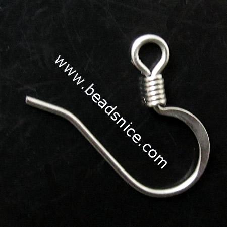 Stainless Steel Earring hook wire, 316 Stainless Steel,14X14mm,