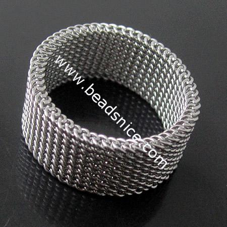 Stainless Steel Jewelry Finger Ring,8mm,