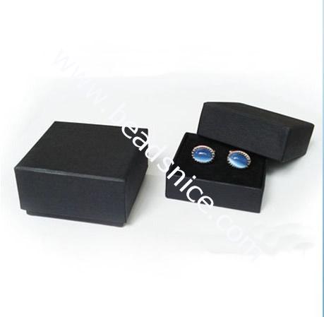 Cufflink jewelry box ,75X75x40mm,
