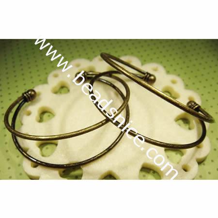 Brass Bracelet Base,2.5X52mm,Nickel-Free,Lead-Safe,